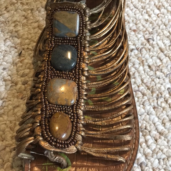 San Edelman gold sandals - Picture 4 of 5